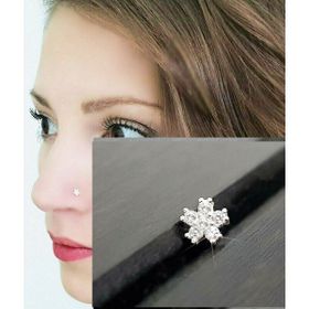 Begonia Accessories 925 Ayar Gümüş Zirkon Taşlı Yıldız Kar Tanesi Hızma