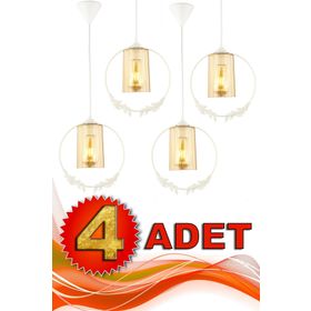 Begüsa Haliç Tekli Eskitme 4 Adet Bal Sarısı Avize