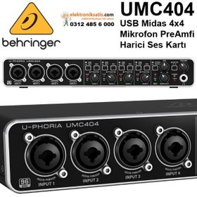 Behringer UMC404 USB Midas Mikrofon PreAmfi Ses Kartı