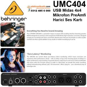 Behringer UMC404 USB Midas Mikrofon PreAmfi Ses Kartı