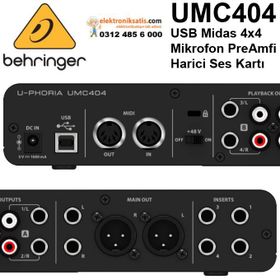 Behringer UMC404 USB Midas Mikrofon PreAmfi Ses Kartı
