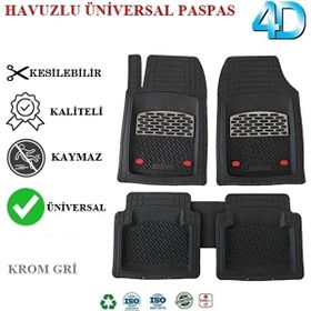 Beka Audi A3 HB 2006 4D Havuzlu Krom Gri Universal Paspas