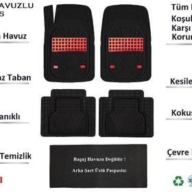 Beka Audi A6 C6 Sedan 2009 4D Yeni Nesil Universal Kırmızı Havuzlu Paspas