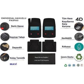Beka Citroen DS3 2012 4D Yeni Nesil Universal Mavi Havuzlu Paspas