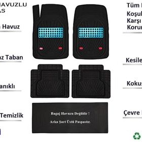 Beka Dacia Duster 2 WD 4x2 2022 4D Havuzlu Yeni Nesil Universal Mavi Paspas