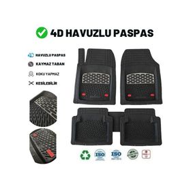 Beka Dacia Duster 2 WD 4x4 2023 4D Siyah Gri Universal Yeni Nesil Pro Havuzlu Paspas