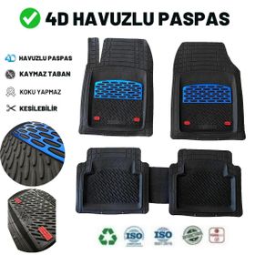 Beka Fiat Linea 2022 4D Siyah Mavi Universal Yeni Nesil Pro Havuzlu Paspas