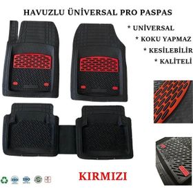Beka Fiat Punto 2020 4D Siyah Kırmızı Universal Yeni Nesil Pro Havuzlu Paspas