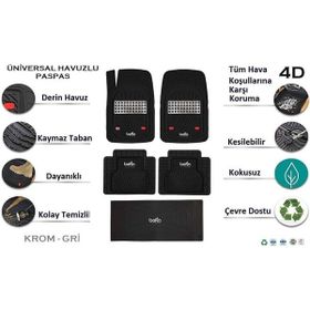 Beka Hyundai i30 SW 2016 4D Krom-Gri Havuzlu Yeni Nesil Universal Paspas