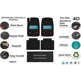 Beka Mavi Volvo S60 2022 4D Havuzlu Yeni Nesil Universal Paspas