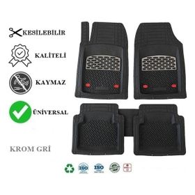 Beka Opel Corsa C 2004 4D Universal Krom Gri Havuzlu Paspas