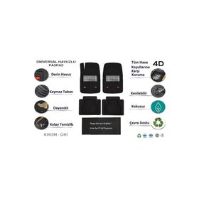 Beka Opel Corsa F 2023 4D Havuzlu Yeni Nesil Universal Krom Gri Paspas