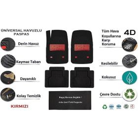 Beka Renault Captur 2023 4D Havuzlu Yeni Nesil Universal Kırmızı Paspas