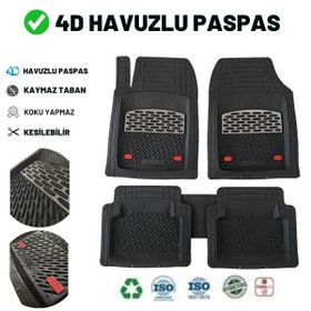 Beka Smart Forfour 4 Kapı 2017 4D Universal Yeni Nesil Siyah Gri Pro Havuzlu Paspas