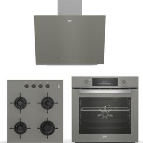 Beko BDE 6062 G - BFC 330 G - BOCD T 6011 EG Yeni Gri 3'lü Ankastre Set