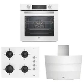 Beko BFC 430 B - BOCD T 6510 EB - ADE 62540 B Beyaz 3'lü Ankastre Set