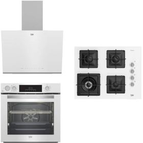 Beko BFC631B - BOCDK6510EWB - BDE6062B Beyaz 3'lü Ankastre Set