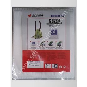 Beko BKS 1330 Elektrikli Süpürge Uyumlu 5 Adet Sentetik Toz Torbası