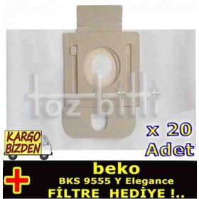 Beko BKS 9555 Y Elegance Toz 20 Adet Süpürge Torbası