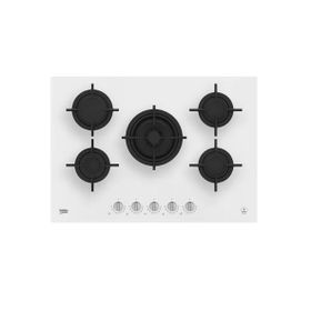 Beko KOCW 75220 DB Wok Gözlü Beyaz Cam Ankastre Ocak