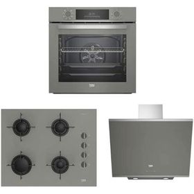 Beko Manhattan BFC430G - BOCDT6510EG - BDE6062G Gri 3'lü Ankastre Set