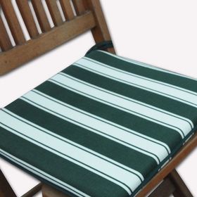 Belde 48x46x5 cm Yeşil Beyaz Koltuk Minderi