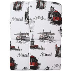 Belde İstanbul Desen 48 x 100 x 4 cm Delüks Midium 2'li Minder