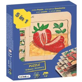 Beleduc Çilek 15x15 cm Katlı Puzzle