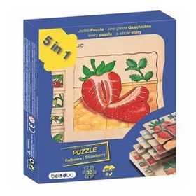 Beleduc Çilek 15x15 cm Katlı Puzzle