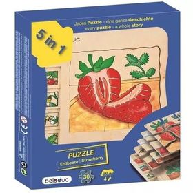 Beleduc Çilek 15x15 cm Katlı Puzzle