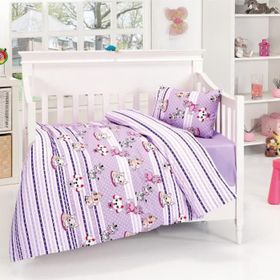 Belenay Sevimliler Lila Bebek Nevresim Takımı