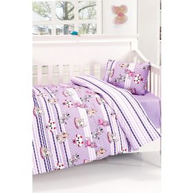 Belenay Sevimliler Lila Bebek Nevresim Takımı