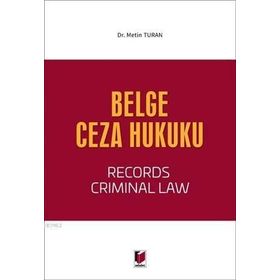 Belge Ceza Hukuku - Derya Metin Turan