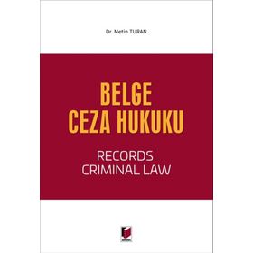 Belge Ceza Hukuku - Derya Metin Turan