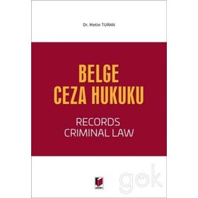Belge Ceza Hukuku - Derya Metin Turan