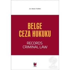 Belge Ceza Hukuku - Derya Metin Turan