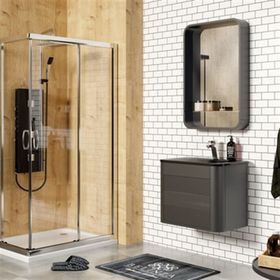 Belinza Antrasit Twist 65 cm Banyo Dolabı Takımı