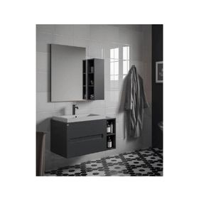 Belinza Aurora 85 cm Antrasit-Beyaz Banyo Dolabı