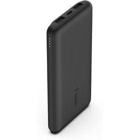Belkin 10K USB C 15 W Çift USB-A 15 cm USB-A C Kablo Siyah Power Bank