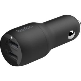 Belkin 24 W Hızlı Araç Şarj Cihazı 2 Port USB Siyah+Type-C Kablo