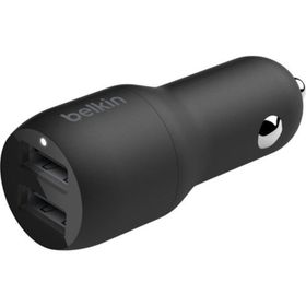 Belkin 24 W Hızlı Araç Şarj Cihazı 2 Port USB Siyah+Type-C Kablo