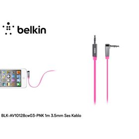 Belkin AV10128CW03-BLK Siyah 0.9 m Flat Aux Kablo