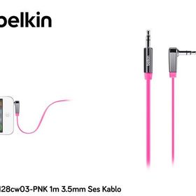 Belkin AV10128CW03-BLK Siyah 0.9 m Flat Aux Kablo