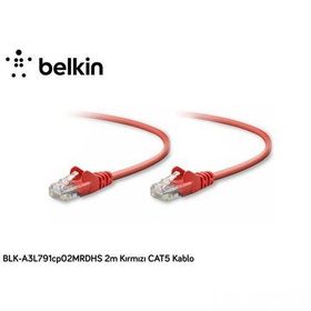 Belkin BLK-A3L791CP02MRDHS 2 m Kırmızı CAT5 Kablo