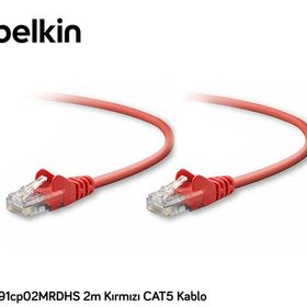 Belkin BLK-A3L791CP02MRDHS 2 m Kırmızı CAT5 Kablo