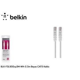 Belkin BLK-F3L900cp3M-WH-S 3m Beyaz CAT5 Kablo