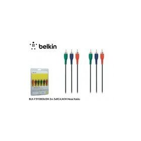 Belkin BLK-F3Y080BF2M 2M 3Xrca M-M Metal Kablo