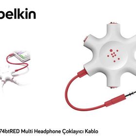 Belkin BLK-F8Z274BTRED Multi Headphone Çoklayıcı Kablo