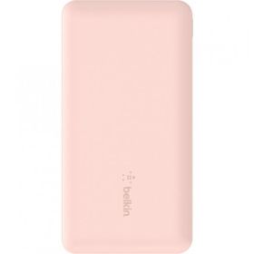 Belkin BPB011btRG 10.000 mAh + Powerbank USB-C ve USB-A Port USB-A USB-C Açık Pembe Kablo