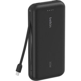 Belkin BPB024 BoostCharge 20.000 mAh 30W Entegre USB-C Kablolu Siyah Powerbank